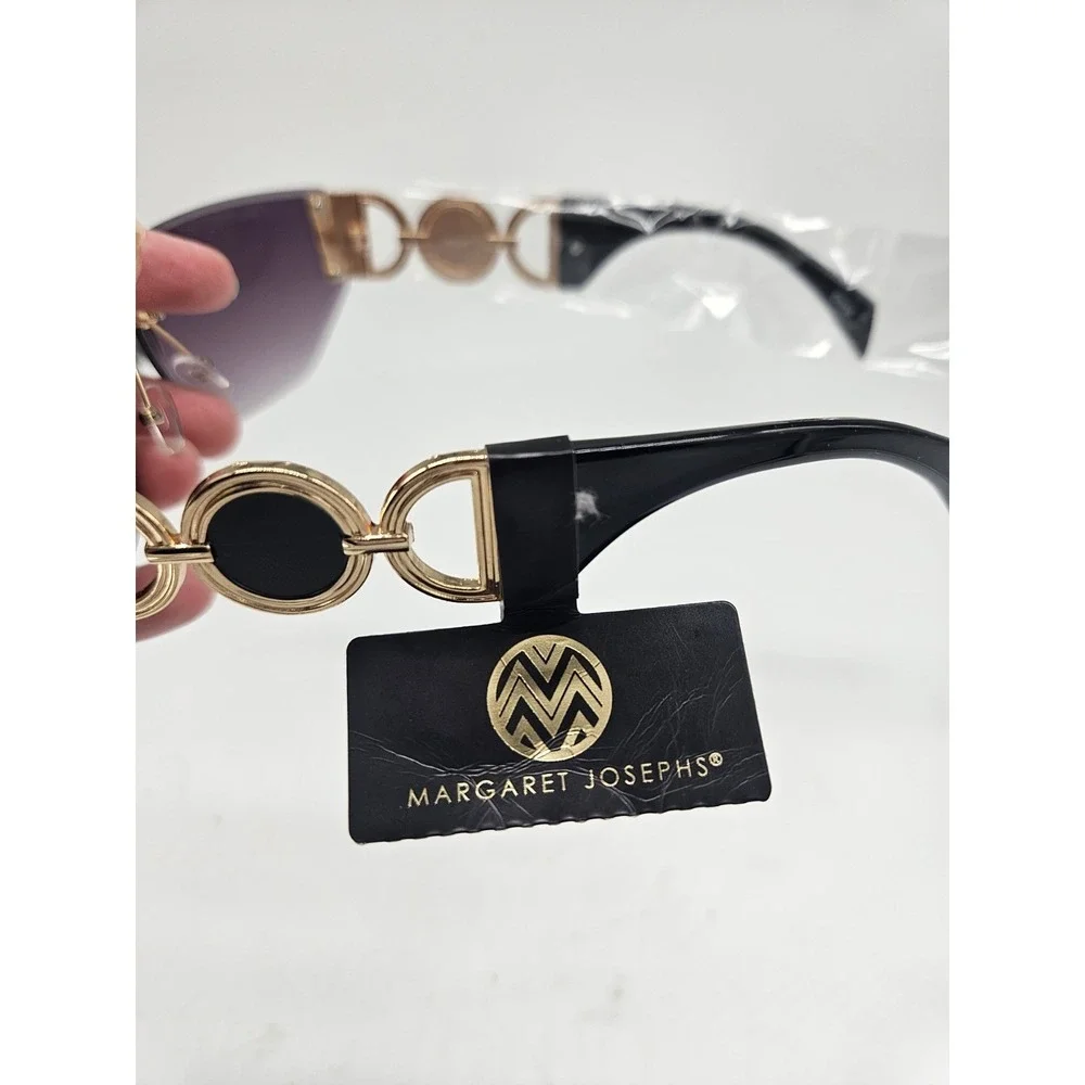 New Womens Margaret Josephs Sunglasses Gold Detail Frame